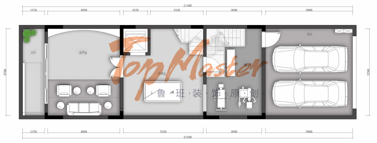 半山御府E1戶型463㎡—簡歐